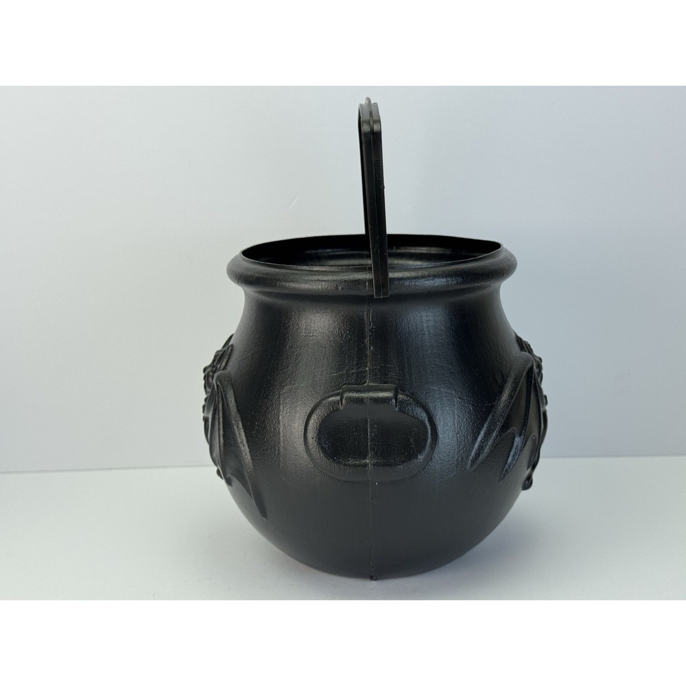 Vintage Halloween General Foam Witch CAULDRON Bat Blow Mold Candy Pail Bucket - Picture 5 of 13
